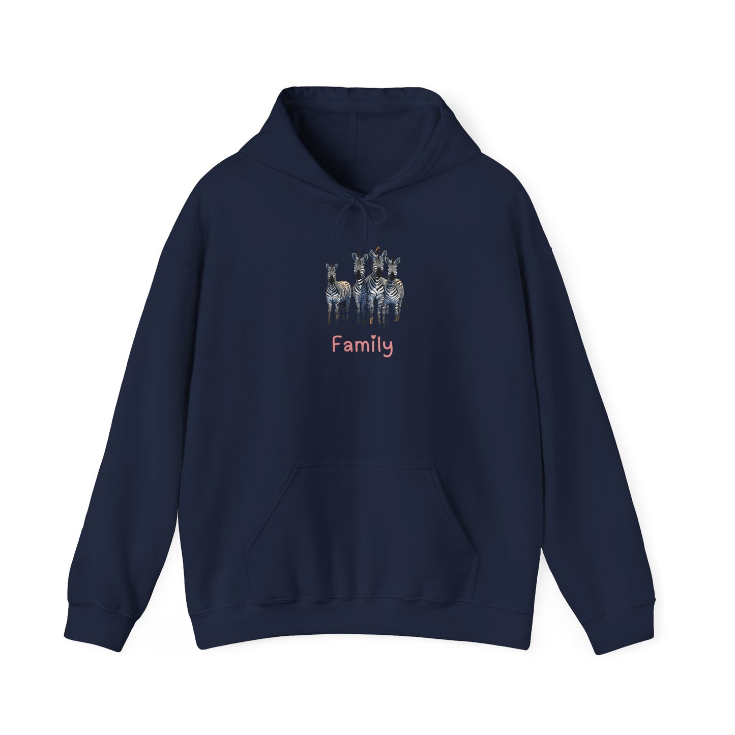 Zebra Family Unisex Hooded Sweatshirt