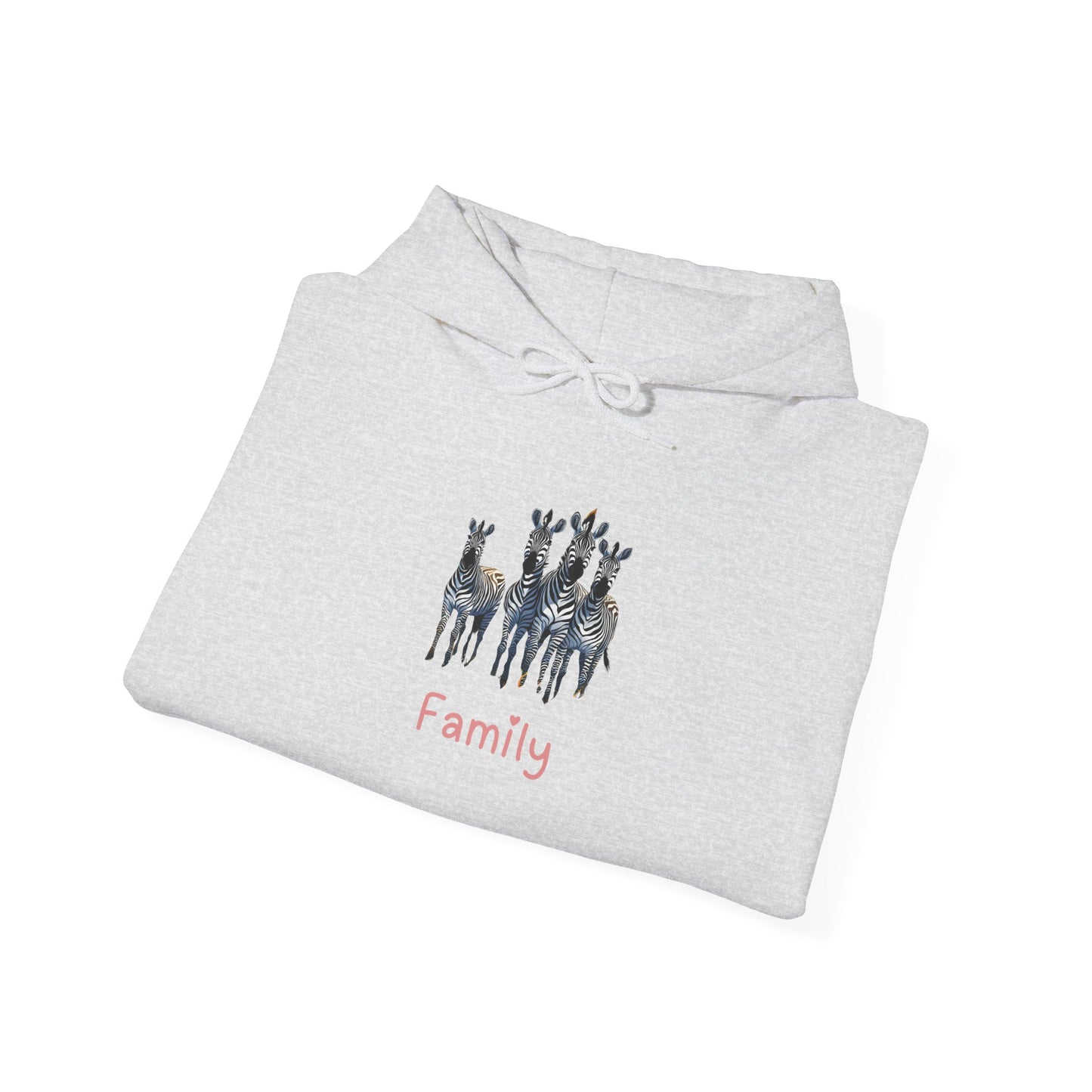 Zebra Family Unisex Hooded Sweatshirt