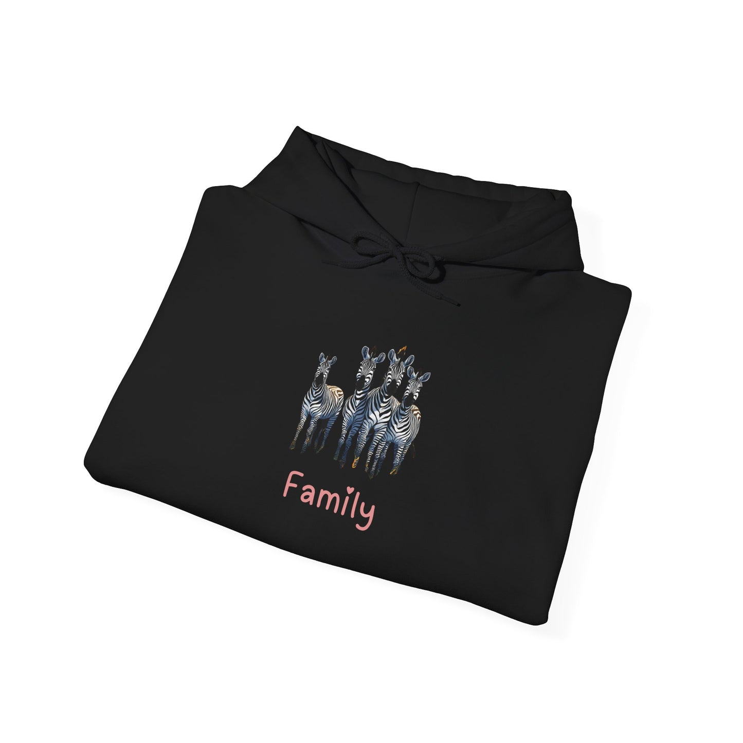Zebra Family Unisex Hooded Sweatshirt
