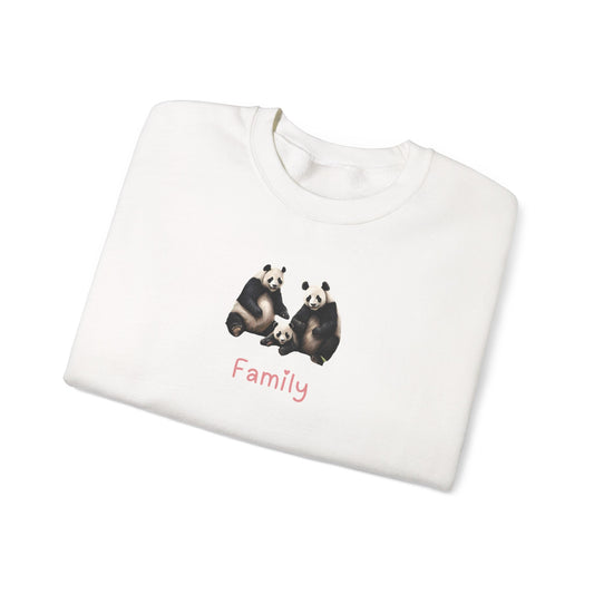 Panda Family Unisex Crewneck Sweatshirt