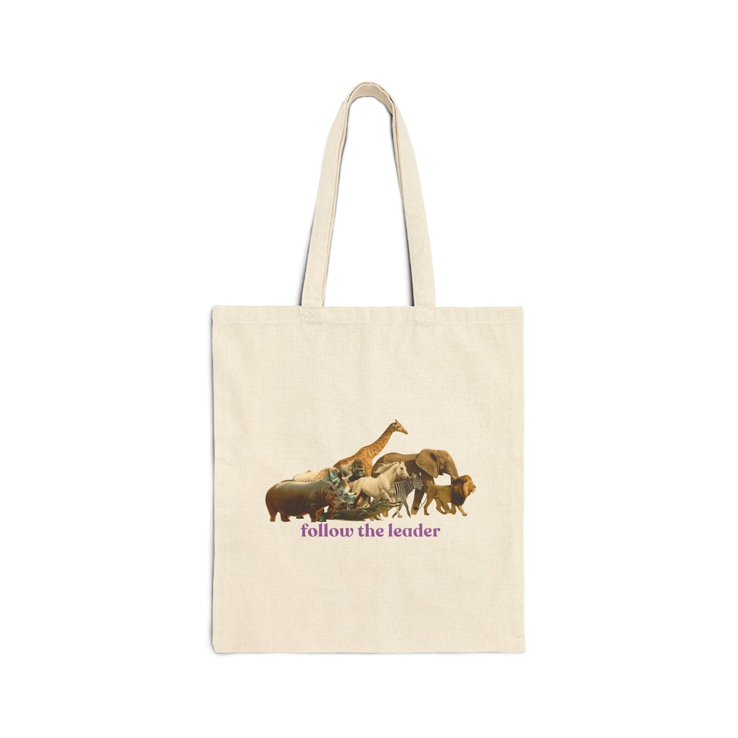Follow The Leader Cotton Canvas Tote Bag