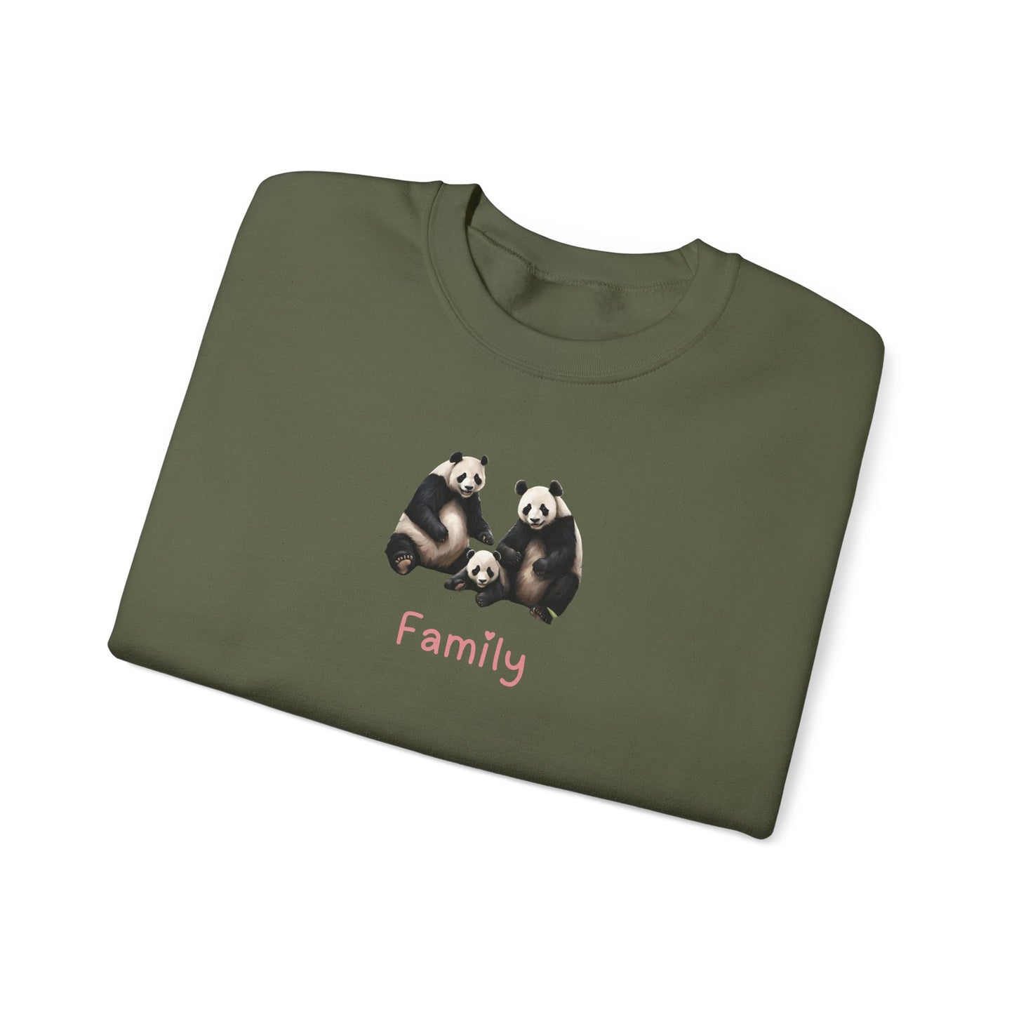 Panda Family Unisex Crewneck Sweatshirt