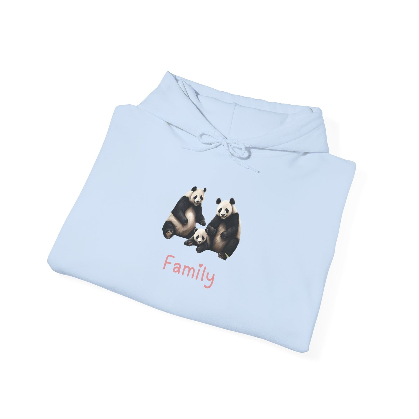 Panda Family Unisex Hooded Sweatshirt