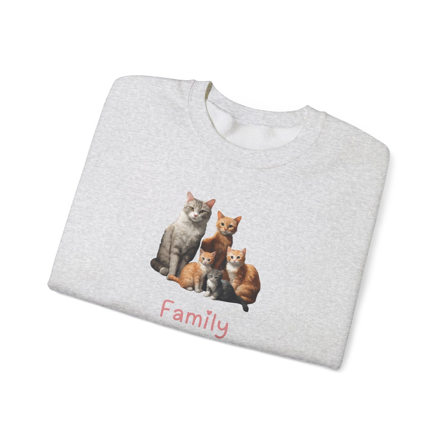 Cat Family  Unisex Crewneck Sweatshirt