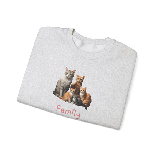 Cat Family  Unisex Crewneck Sweatshirt