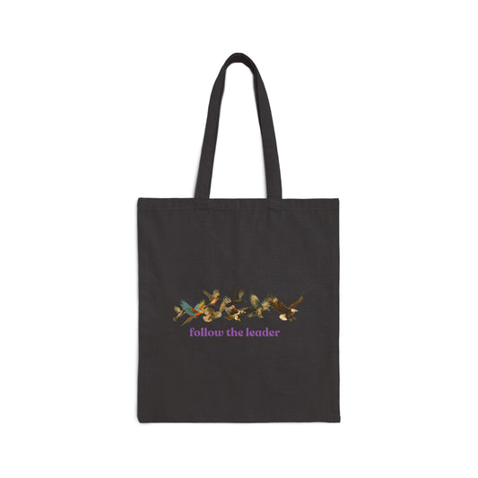 Follow The Leader Cotton Canvas Tote Bag