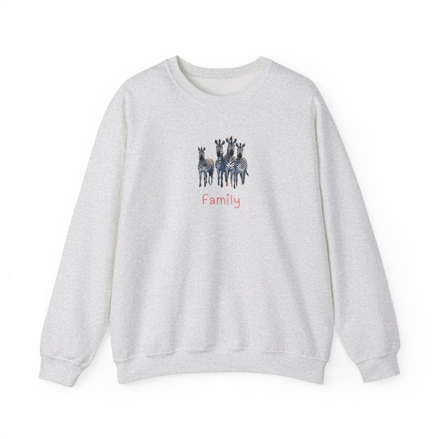 Zebra Family Unisex Crewneck Sweatshirt