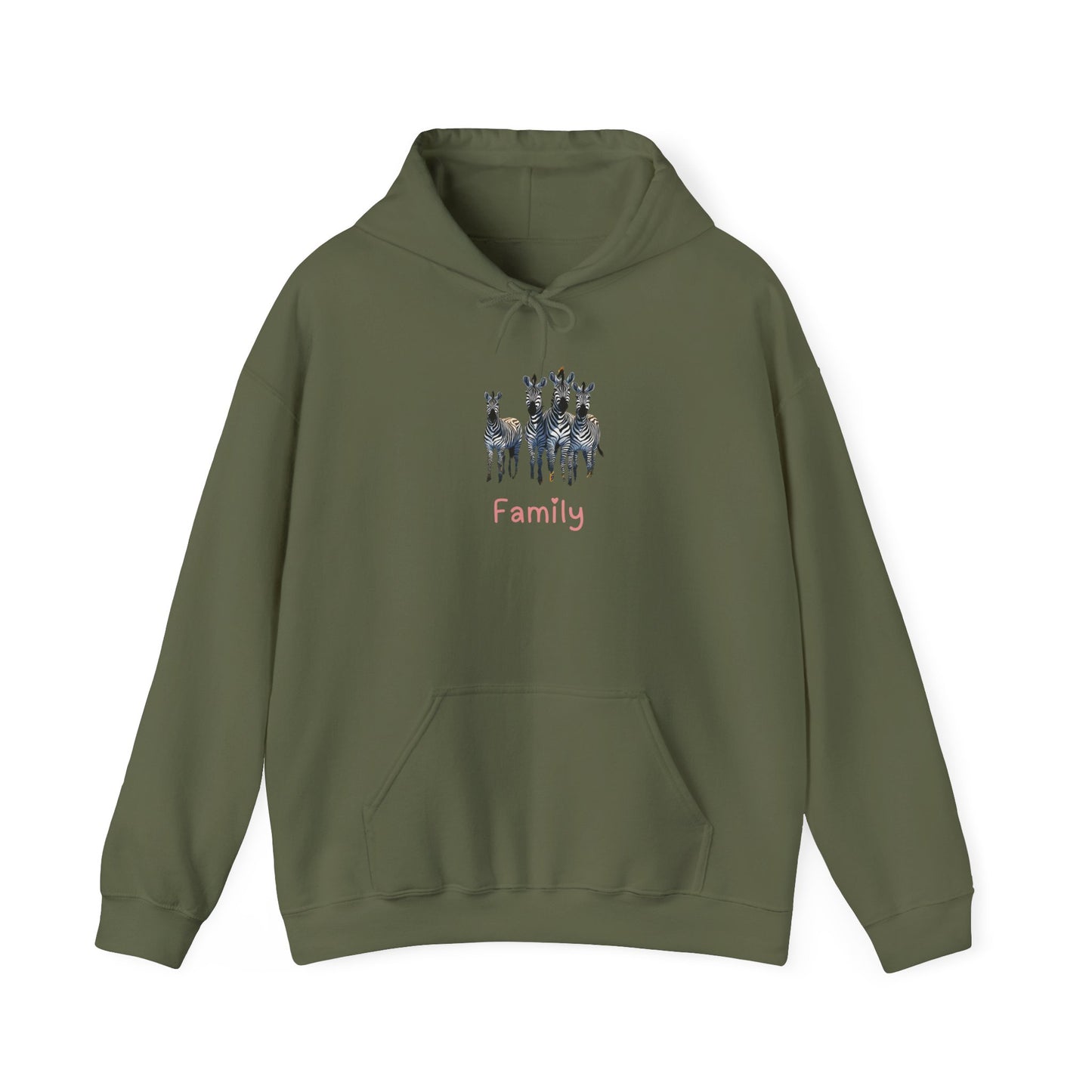 Zebra Family Unisex Hooded Sweatshirt