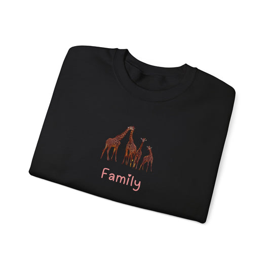 Family Giraffes  Unisex Crewneck Sweatshirt