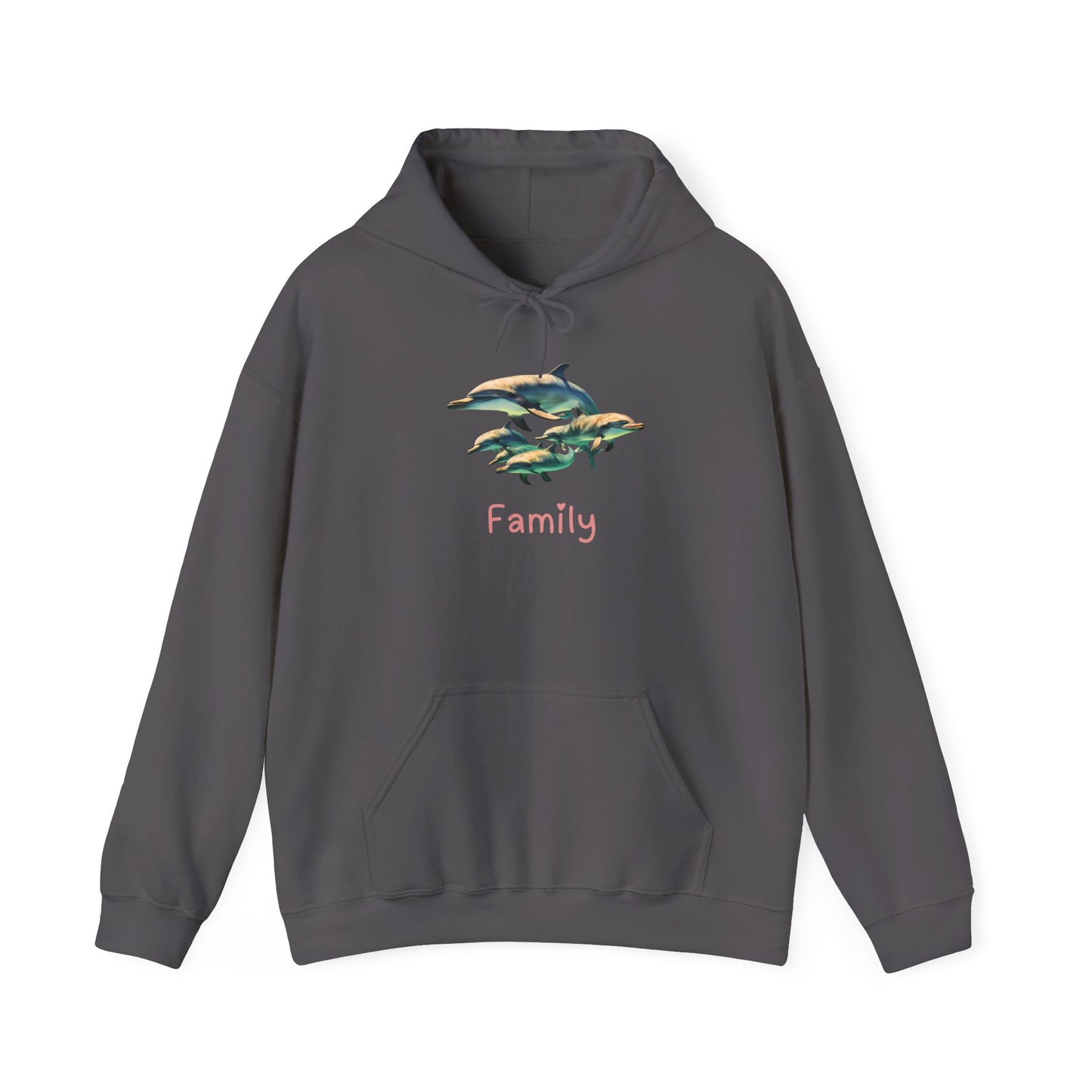 Dolphin Family Unisex Hooded Sweatshirt