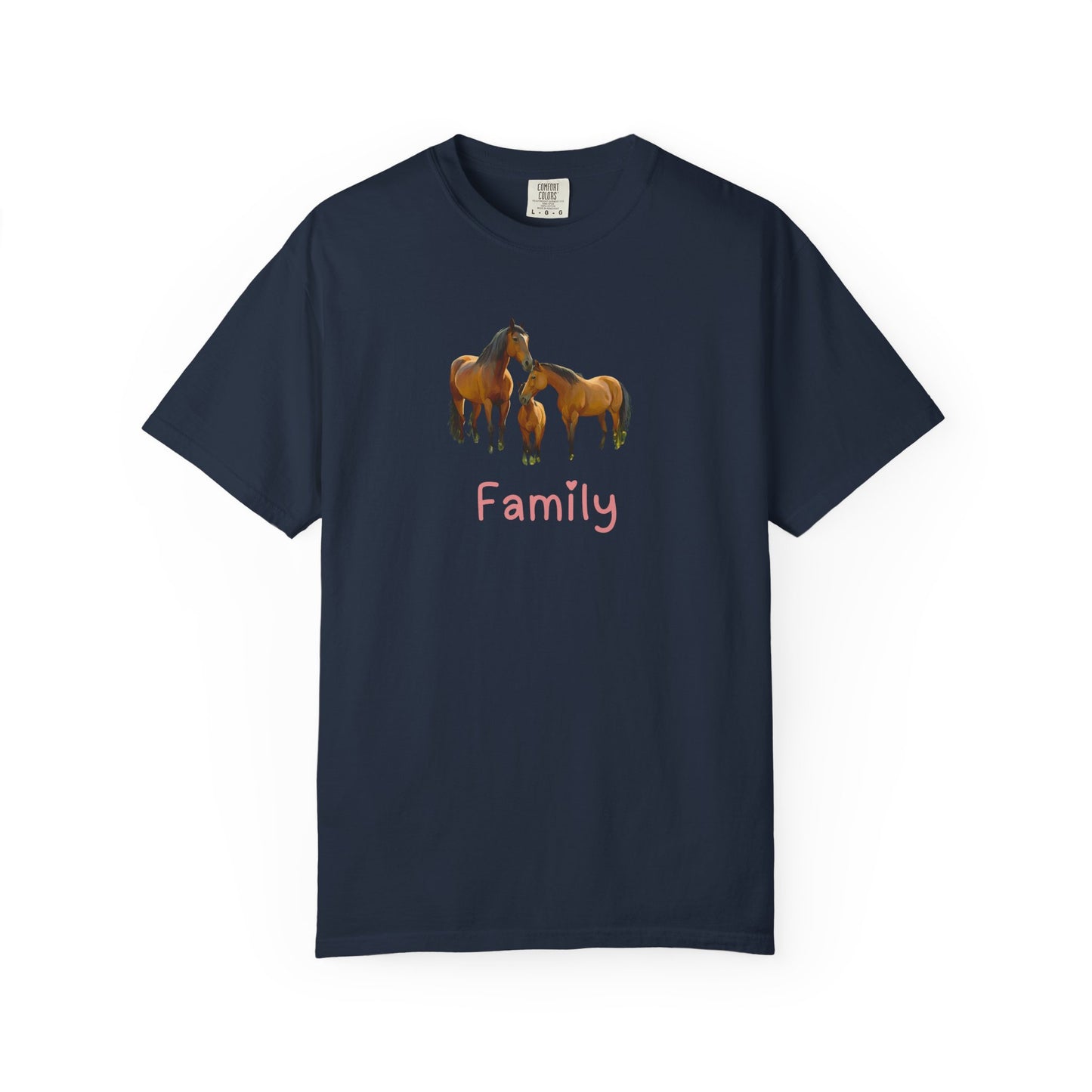 Horse Family Unisex Garment-Dyed T-Shirt
