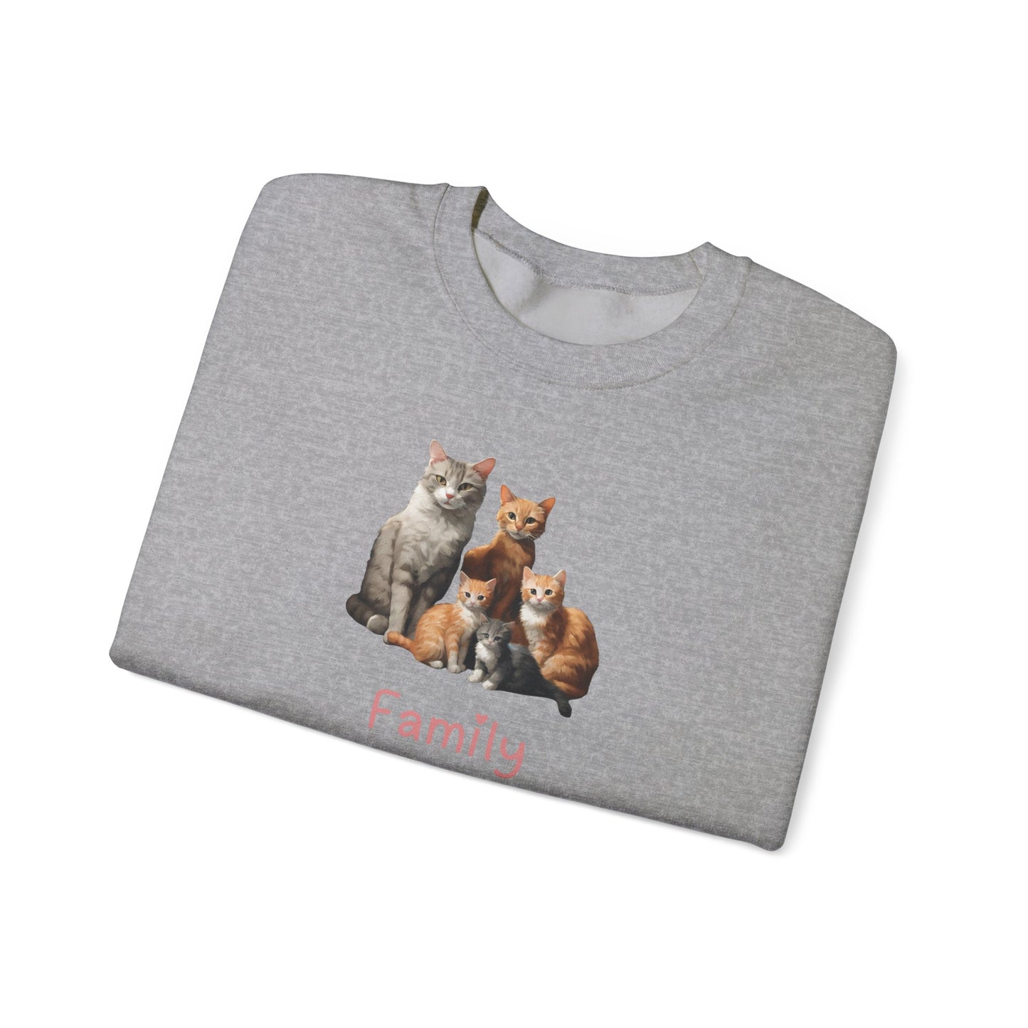 Cat Family  Unisex Crewneck Sweatshirt