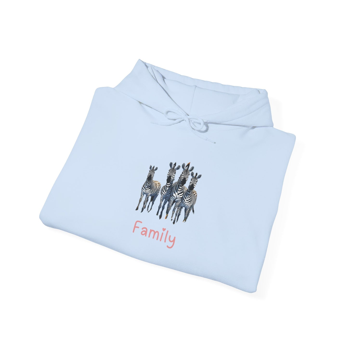 Zebra Family Unisex Hooded Sweatshirt