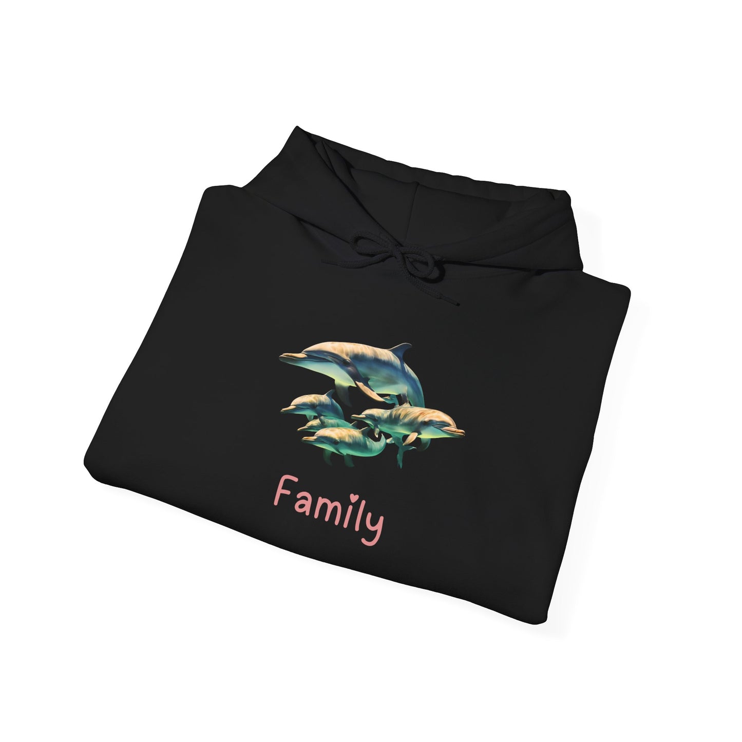 Dolphin Family Unisex Hooded Sweatshirt