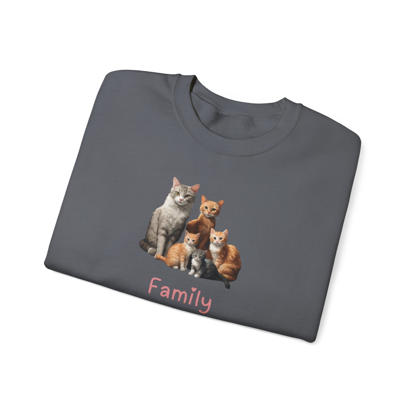 Cat Family  Unisex Crewneck Sweatshirt