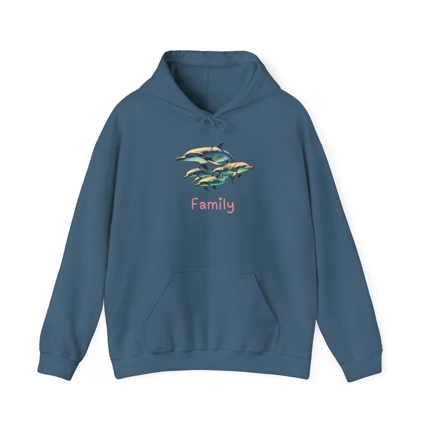 Dolphin Family Unisex Hooded Sweatshirt