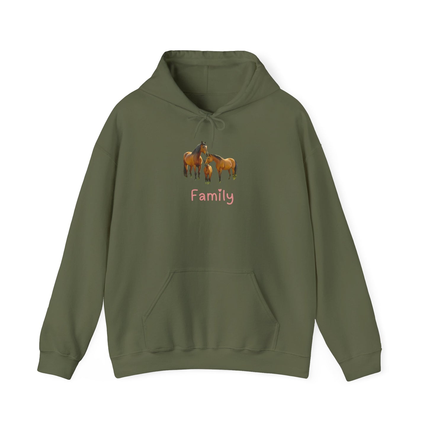 Horse Family Unisex Hooded Sweatshirt
