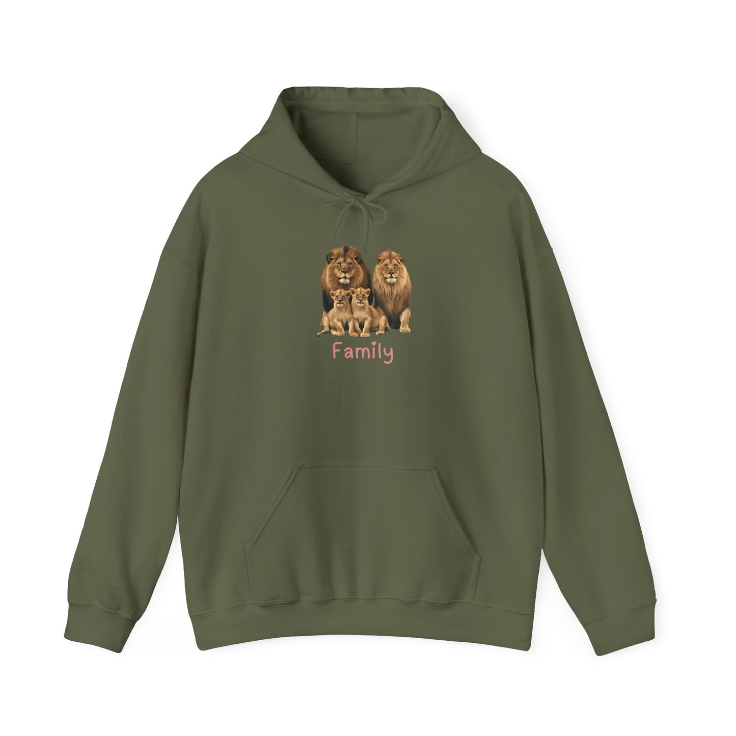 Lion Family Unisex Hooded Sweatshirt