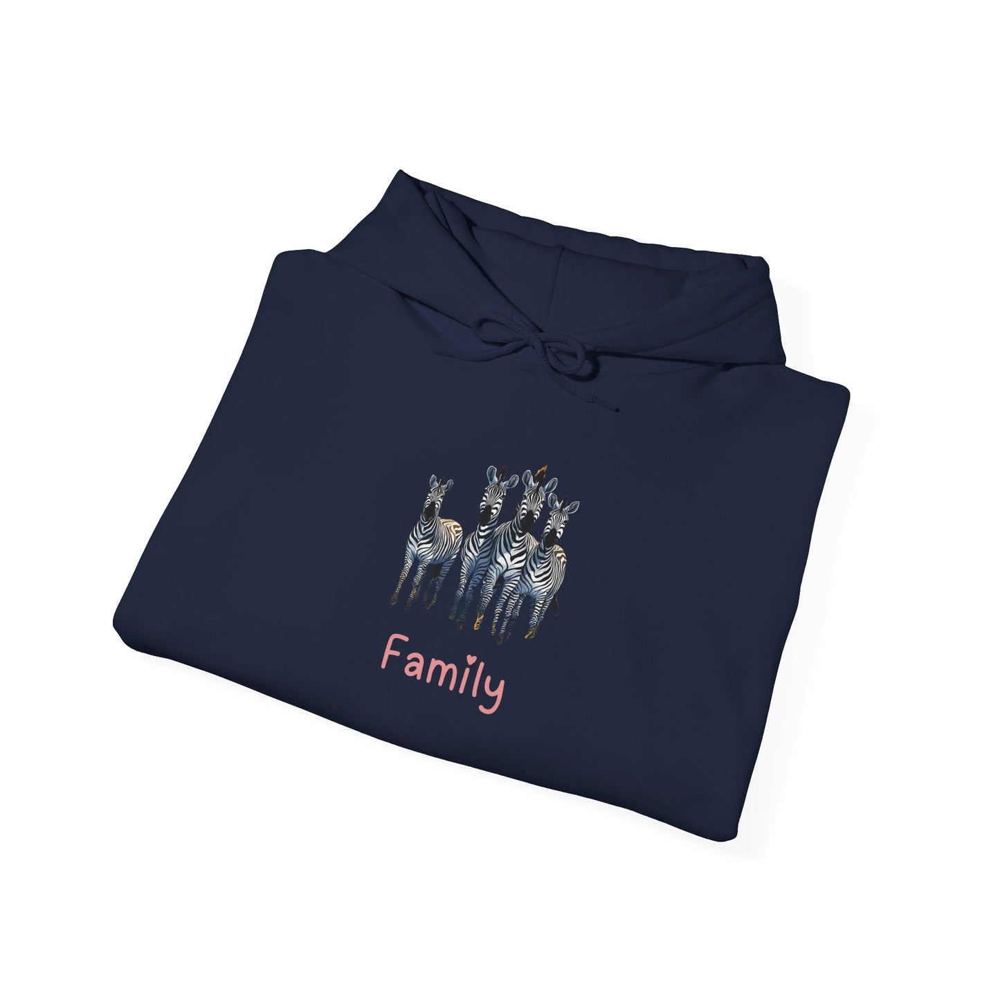 Zebra Family Unisex Hooded Sweatshirt