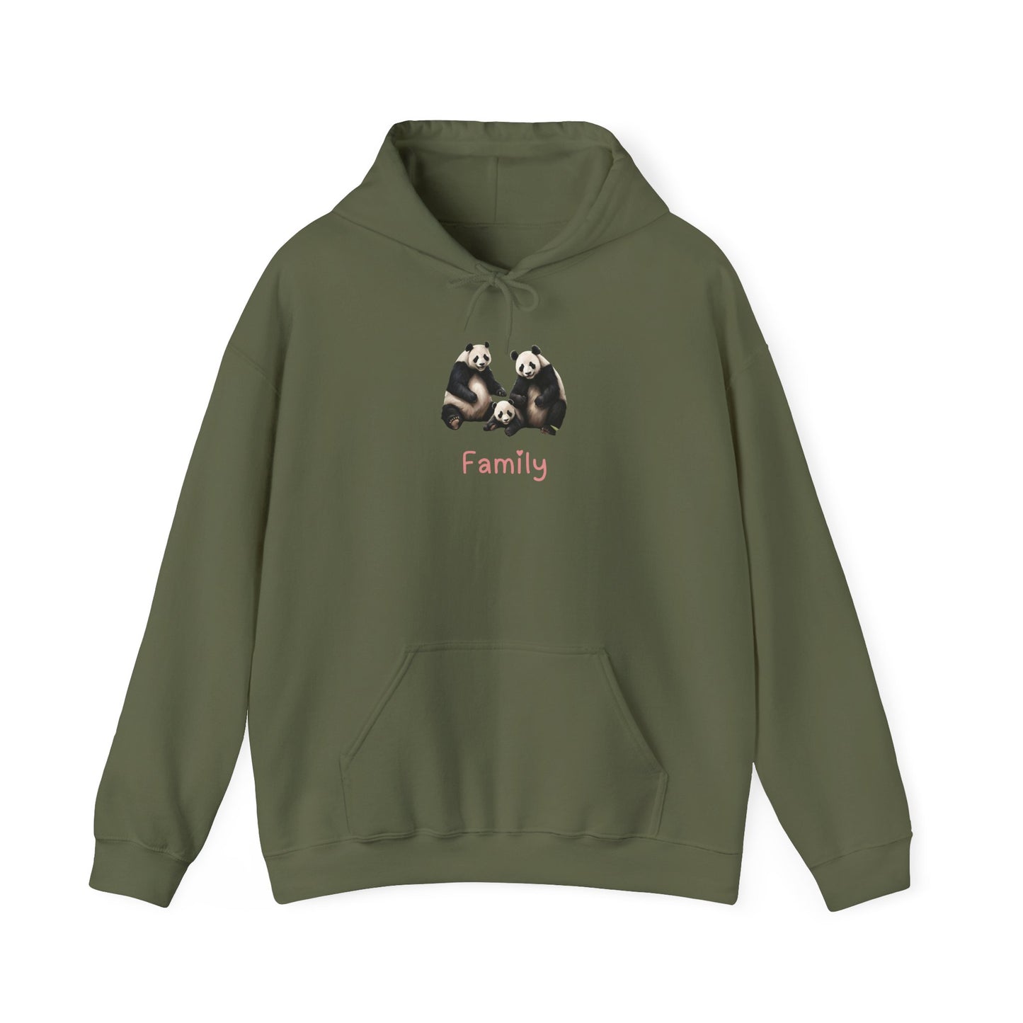 Panda Family Unisex Hooded Sweatshirt
