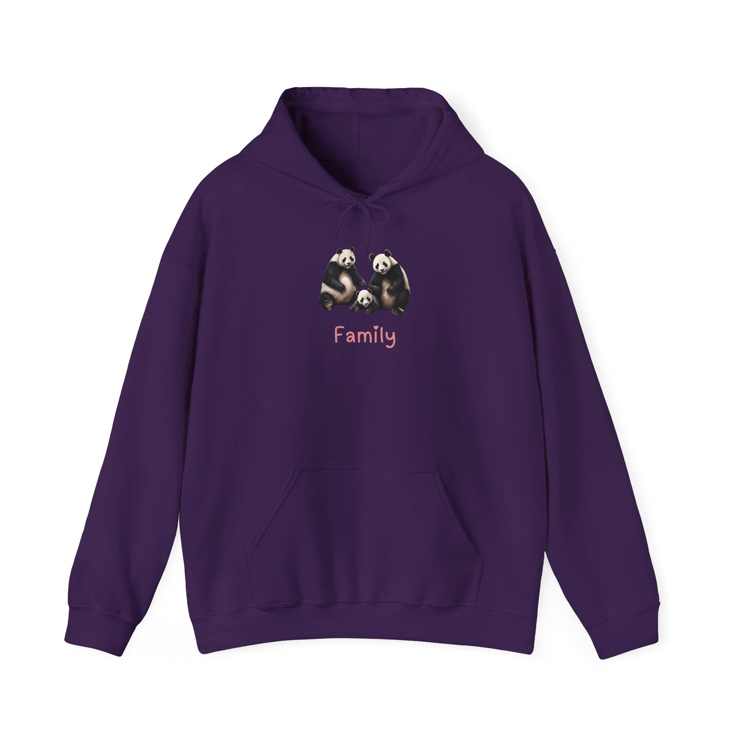 Panda Family Unisex Hooded Sweatshirt