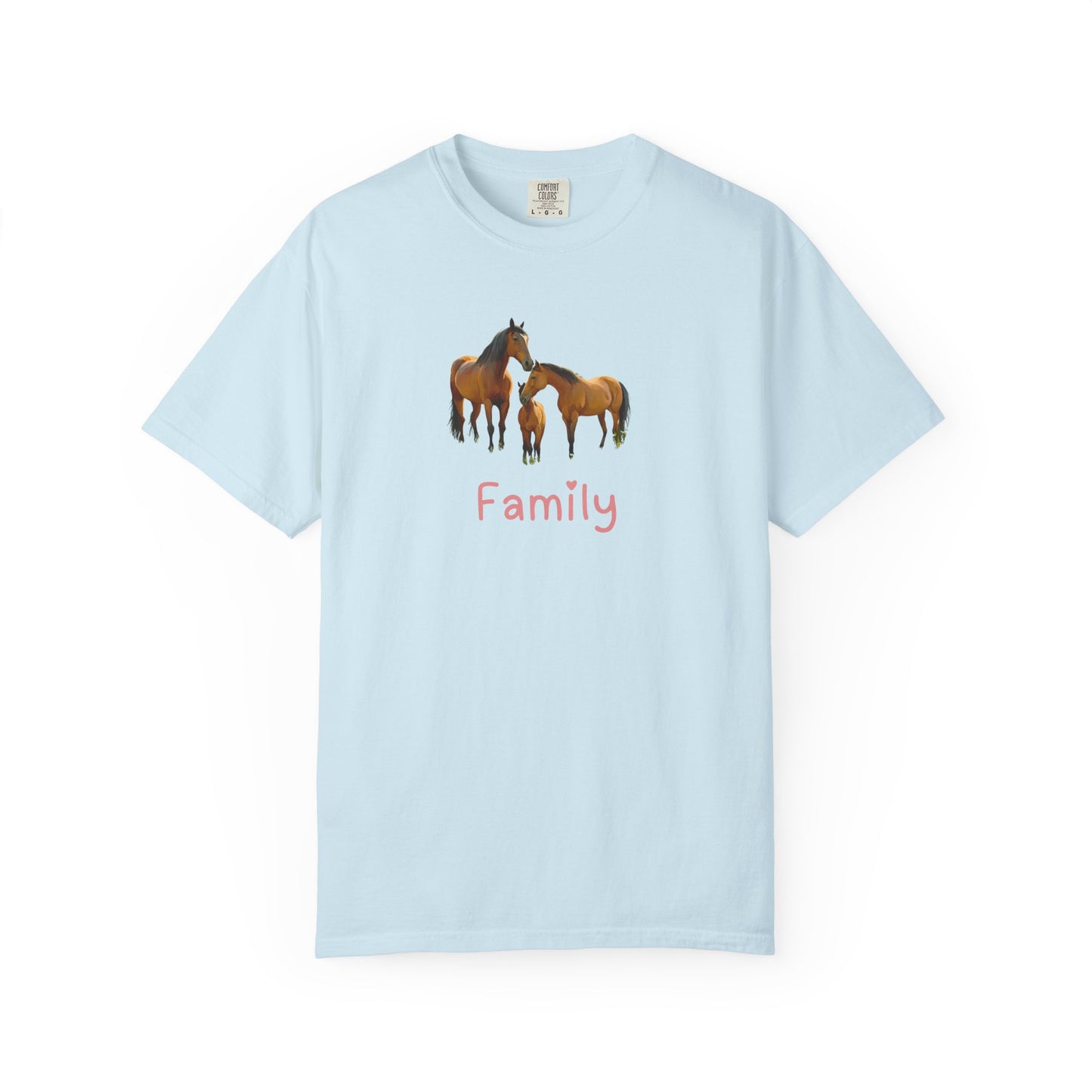 Horse Family Unisex Garment-Dyed T-Shirt