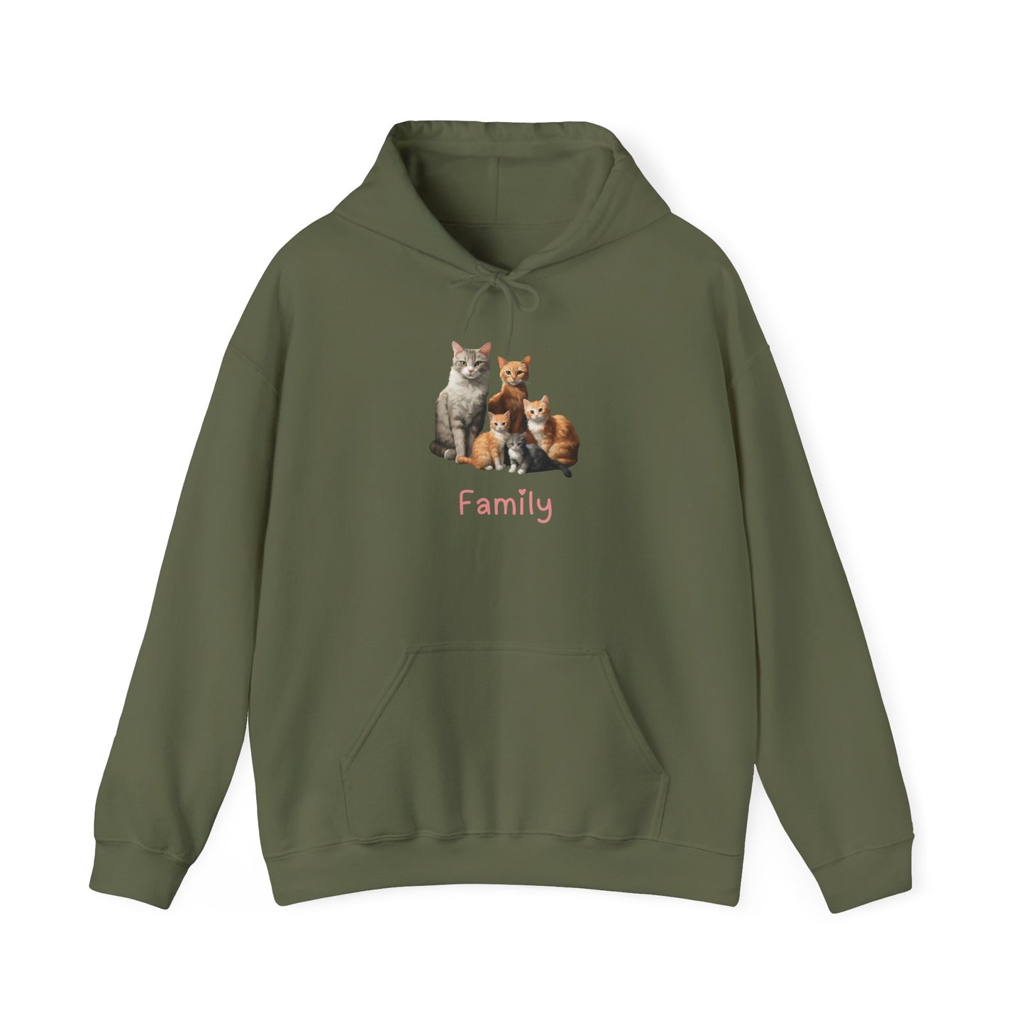 Cat Family Unisex Hooded Sweatshirt