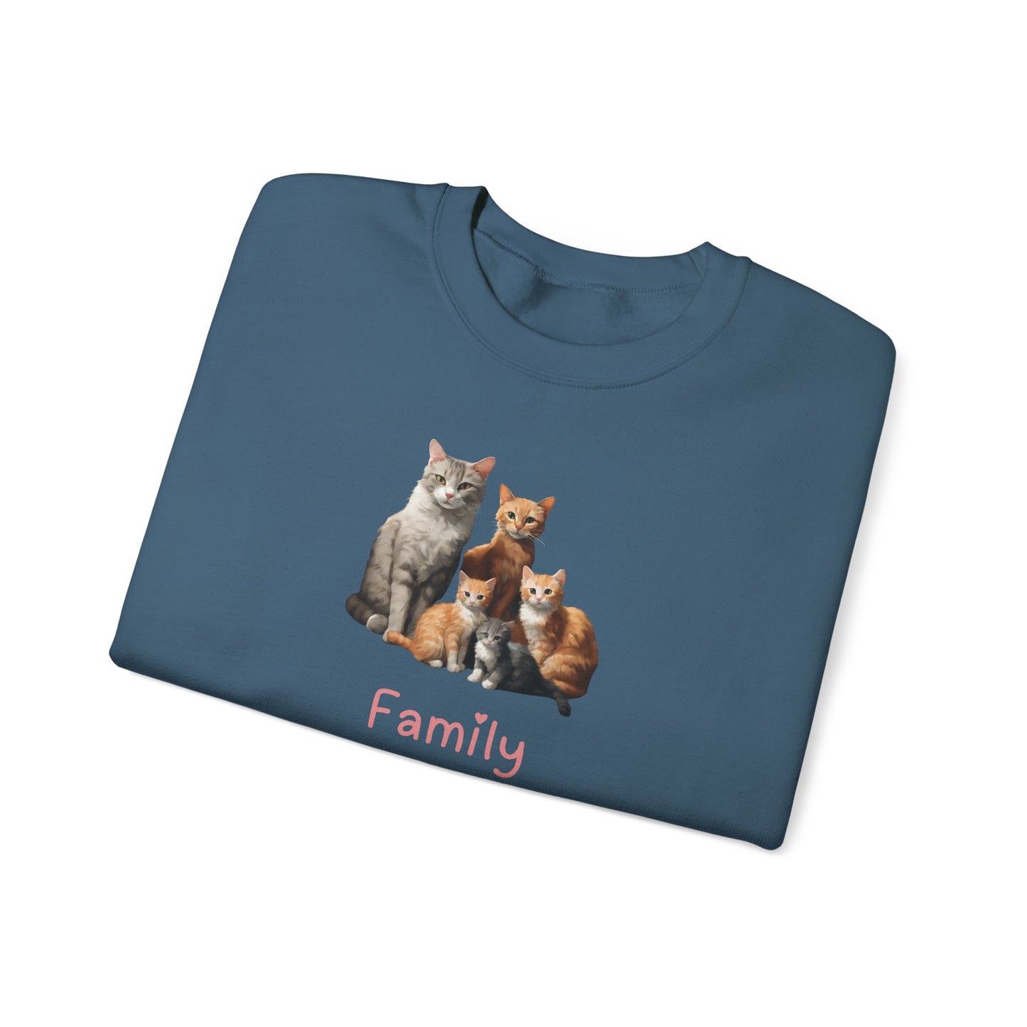 Cat Family  Unisex Crewneck Sweatshirt
