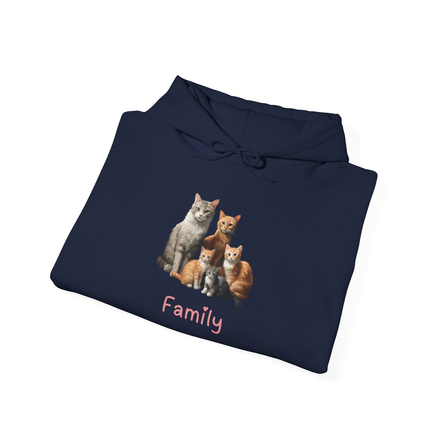 Cat Family Unisex Hooded Sweatshirt