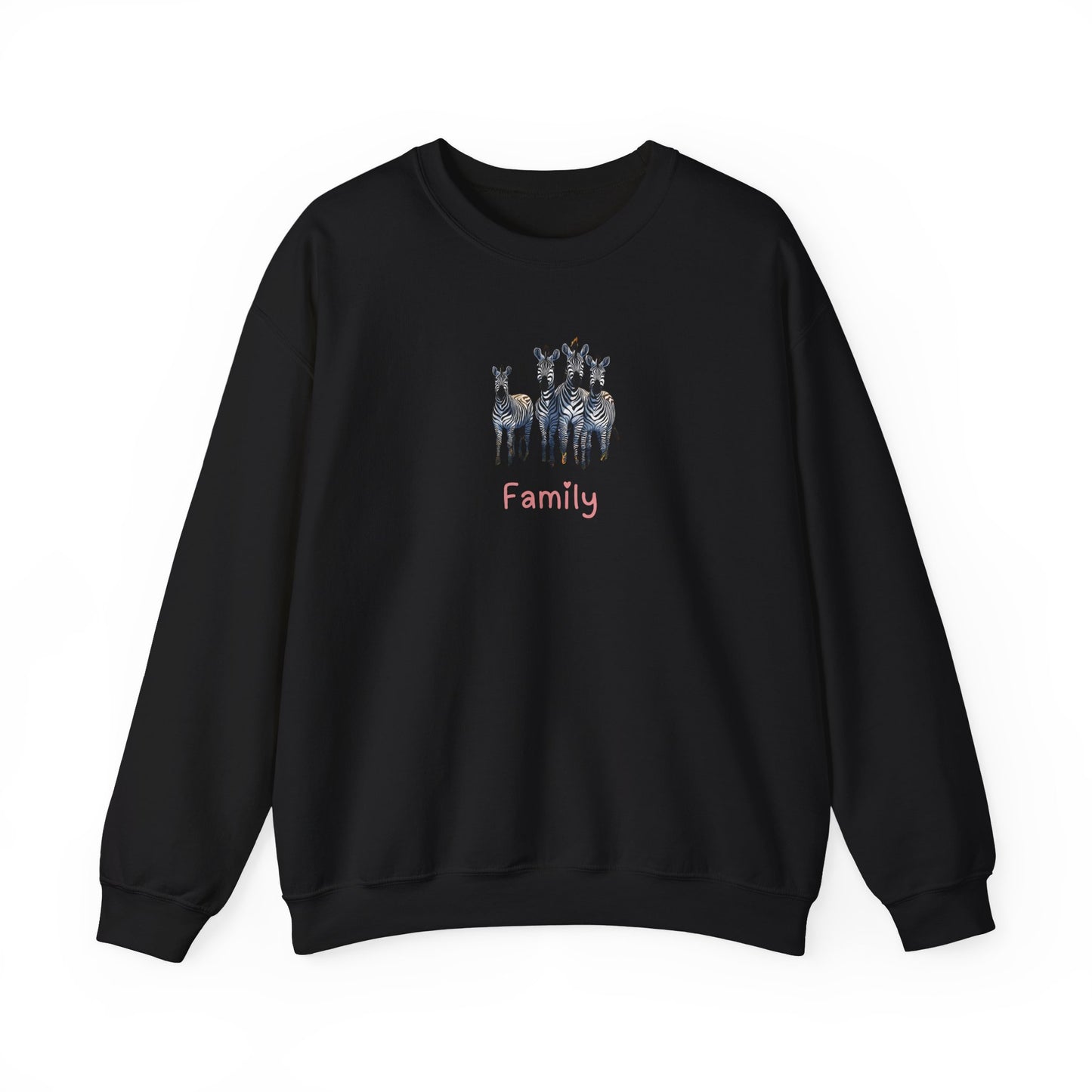 Zebra Family Unisex Crewneck Sweatshirt