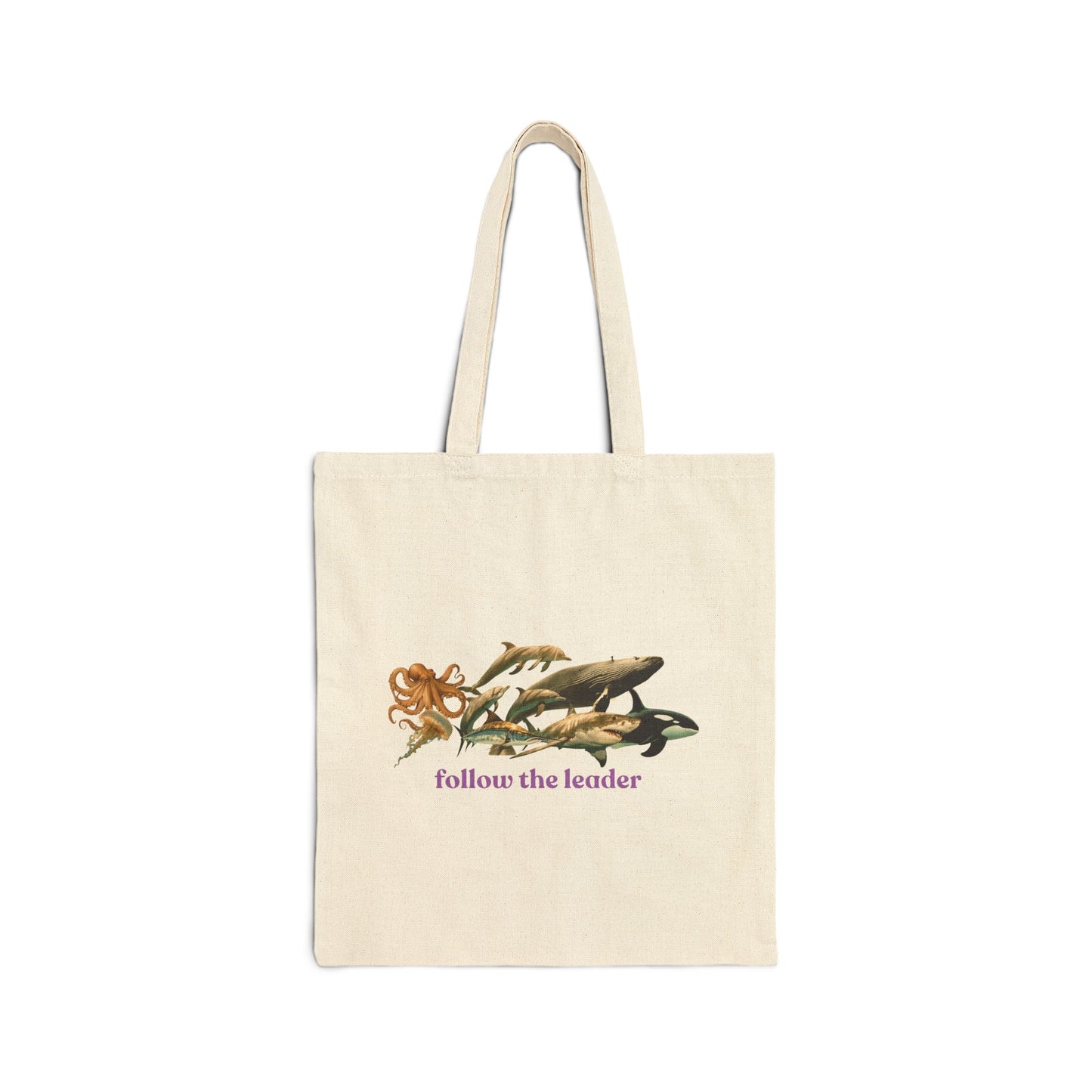 Follow The Leader Cotton Canvas Tote Bag