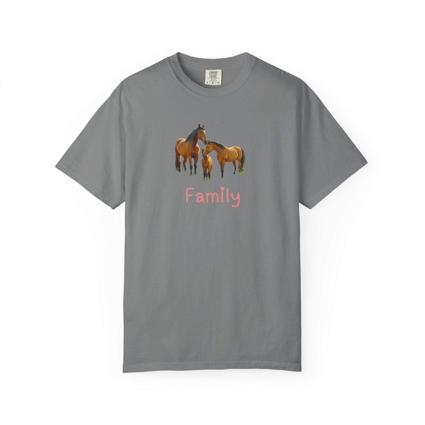 Horse Family Unisex Garment-Dyed T-Shirt
