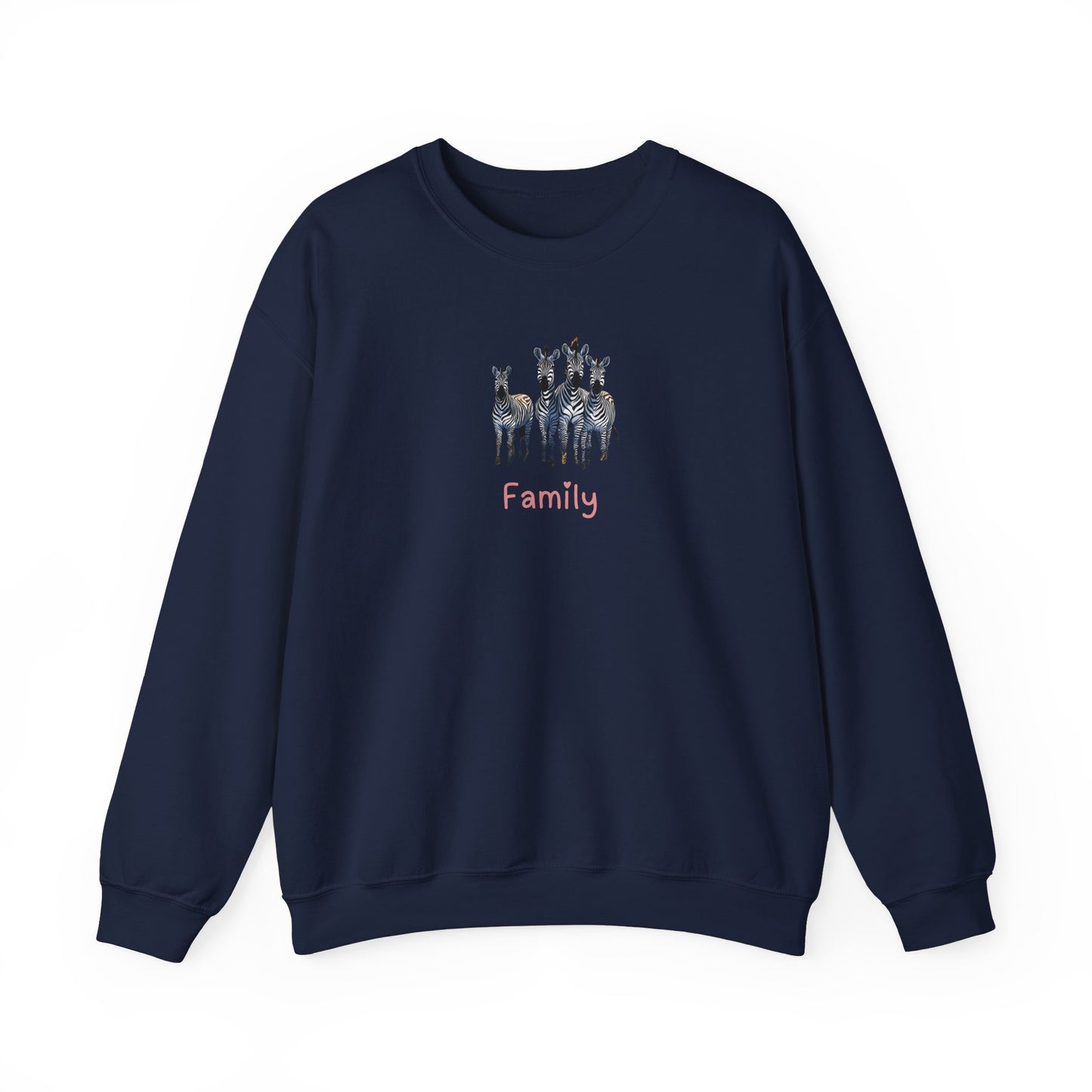 Zebra Family Unisex Crewneck Sweatshirt