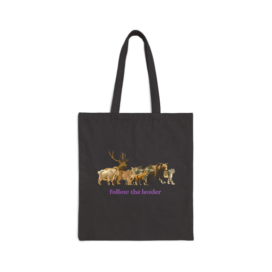Follow The Leader Cotton Canvas Tote Bag