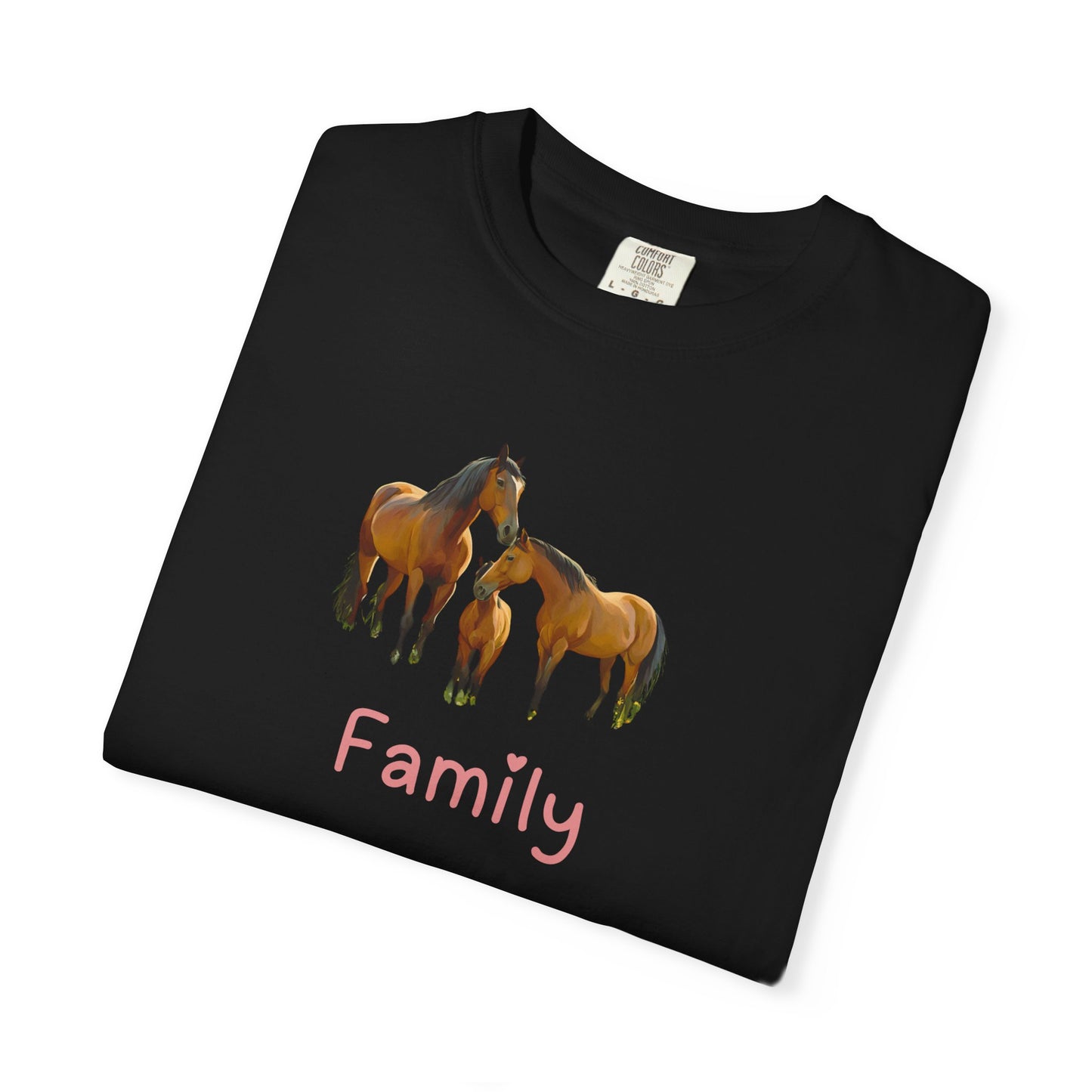 Horse Family Unisex Garment-Dyed T-Shirt