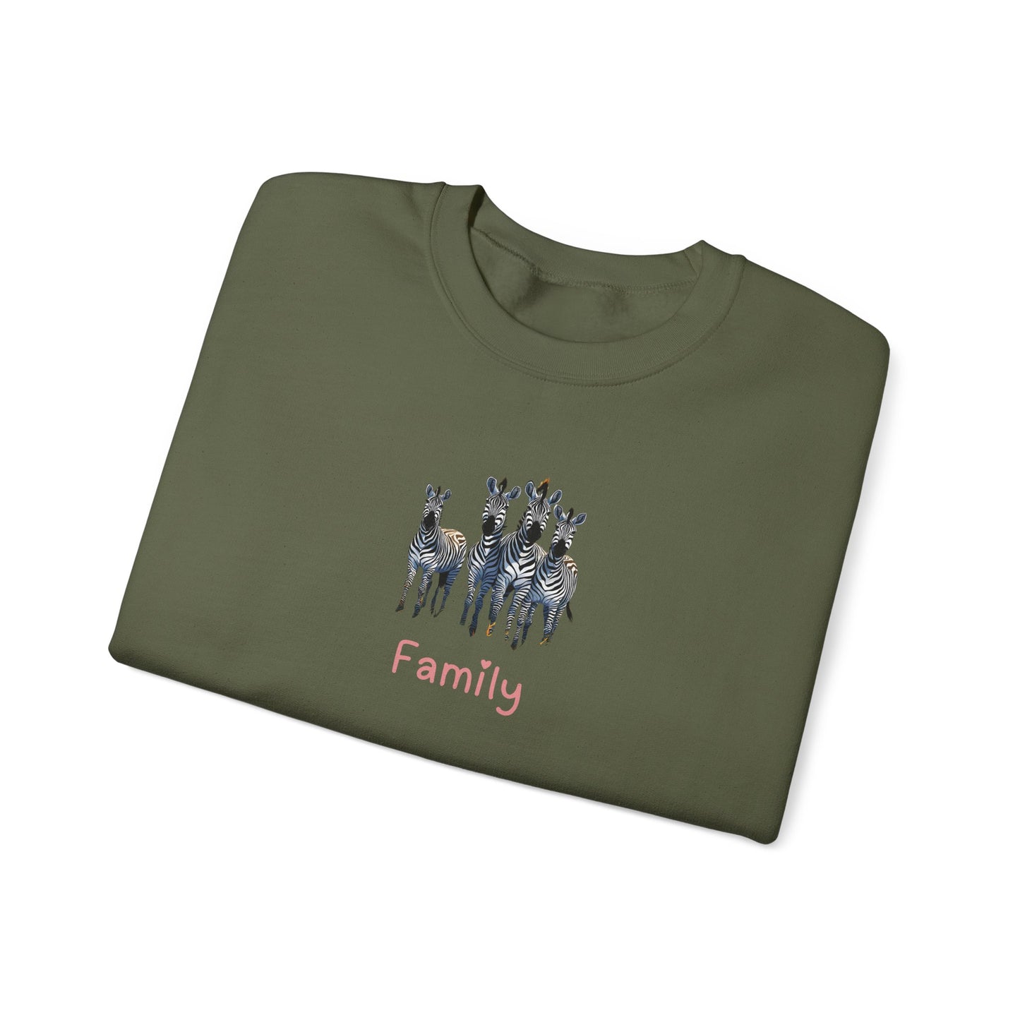 Zebra Family Unisex Crewneck Sweatshirt