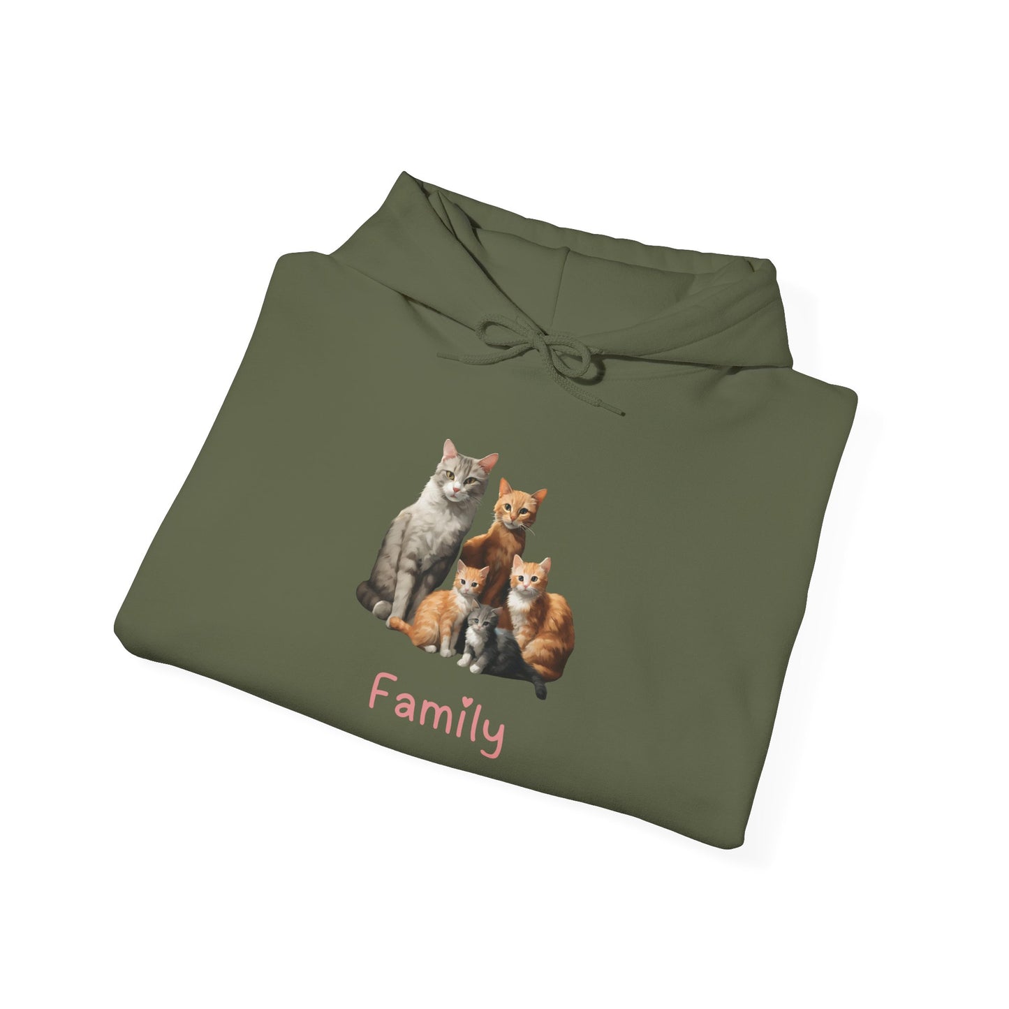 Cat Family Unisex Hooded Sweatshirt