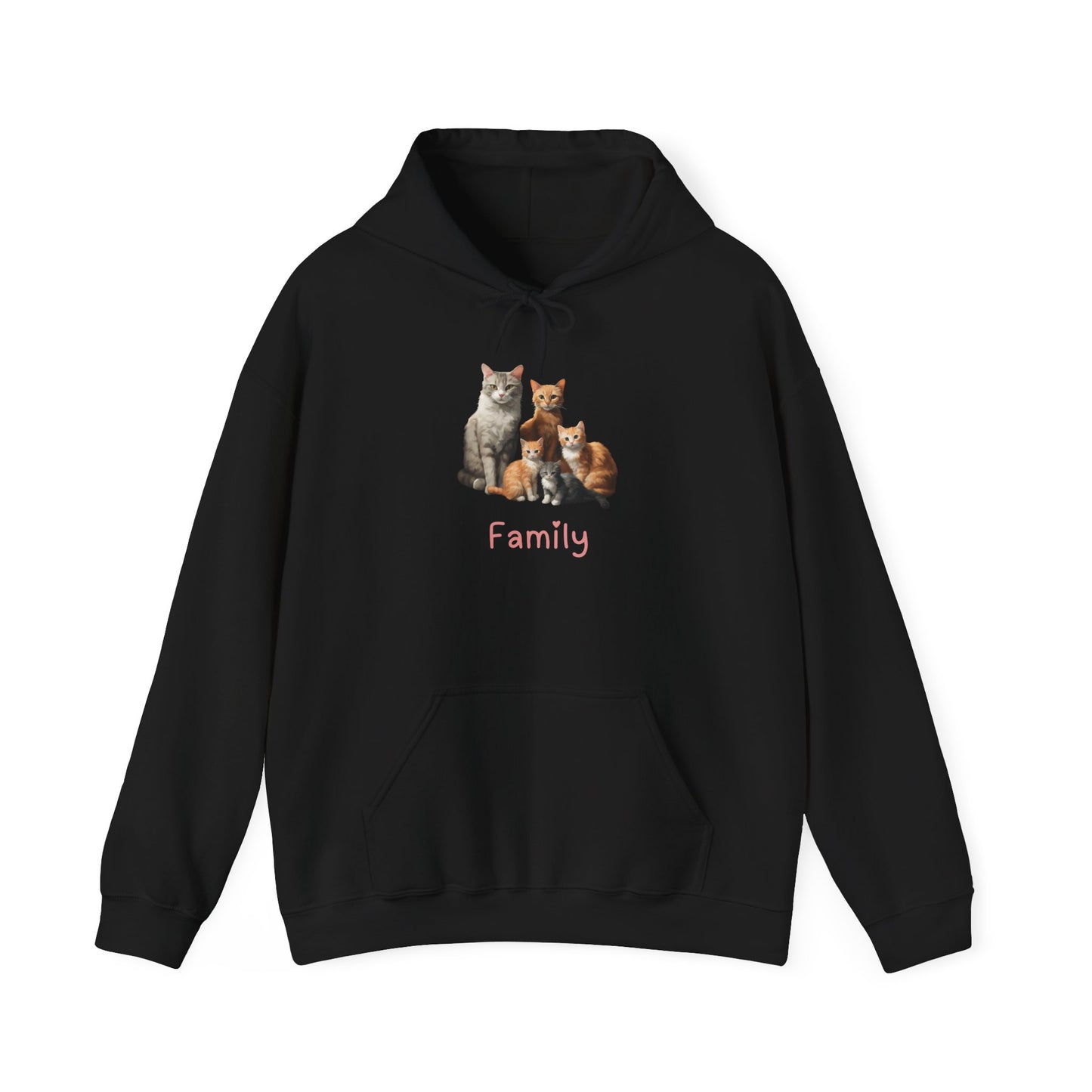 Cat Family Unisex Hooded Sweatshirt