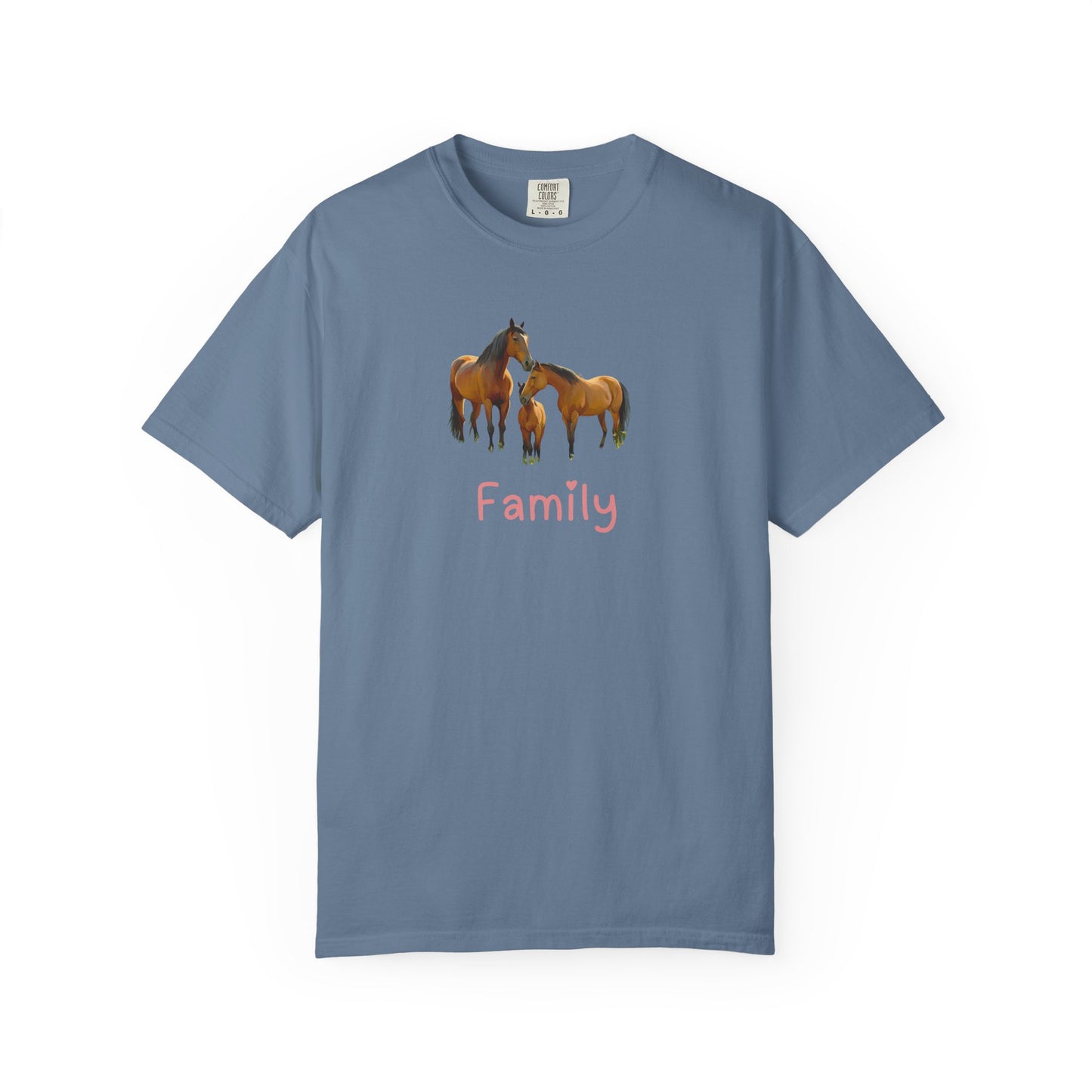 Horse Family Unisex Garment-Dyed T-Shirt