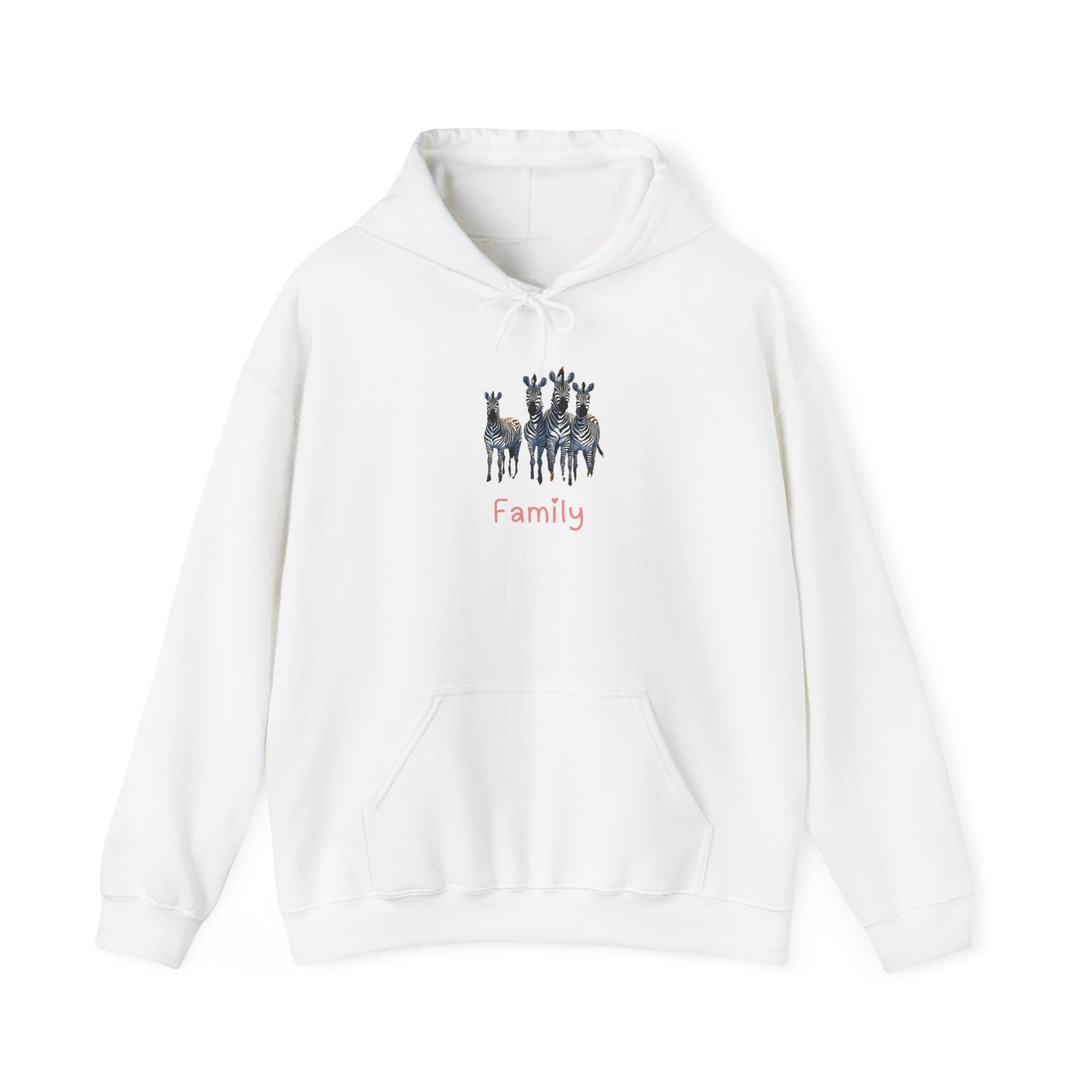 Zebra Family Unisex Hooded Sweatshirt