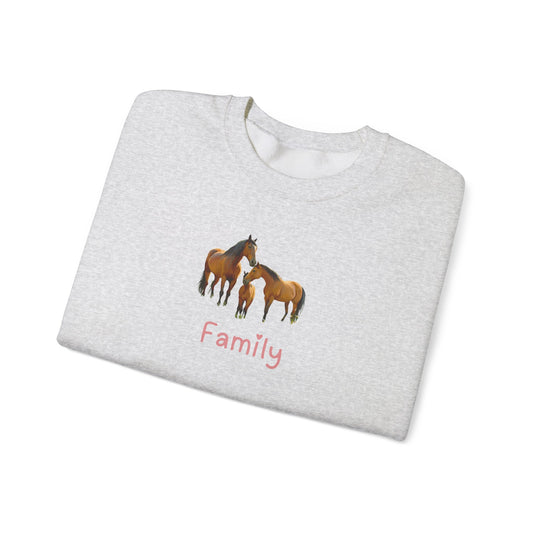 Horse Family Unisex Crewneck Sweatshirt