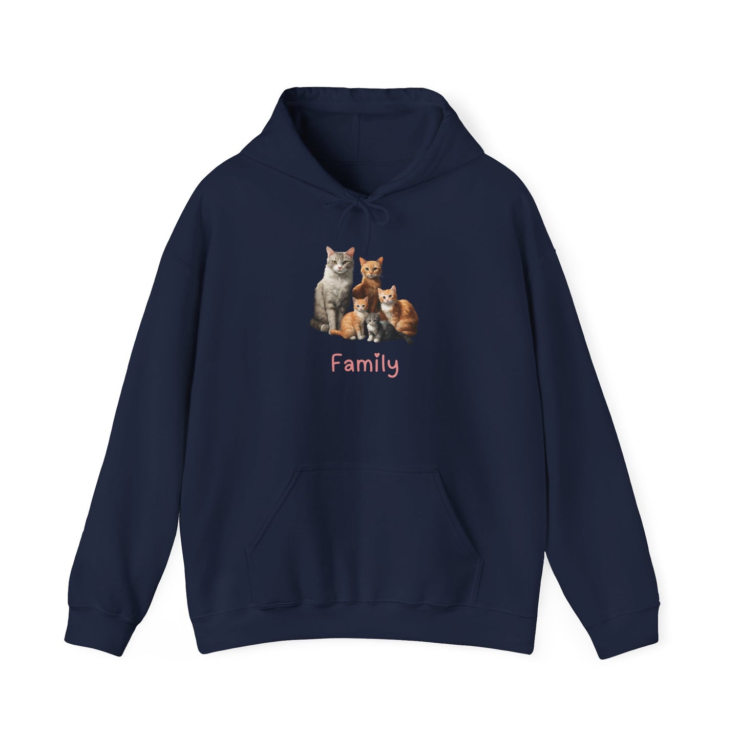 Cat Family Unisex Hooded Sweatshirt