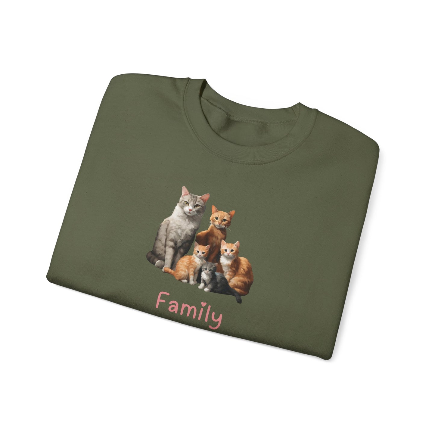 Cat Family  Unisex Crewneck Sweatshirt