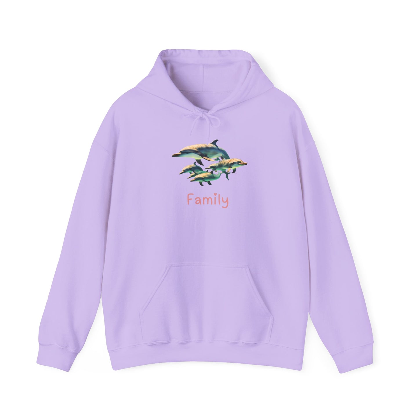 Dolphin Family Unisex Hooded Sweatshirt