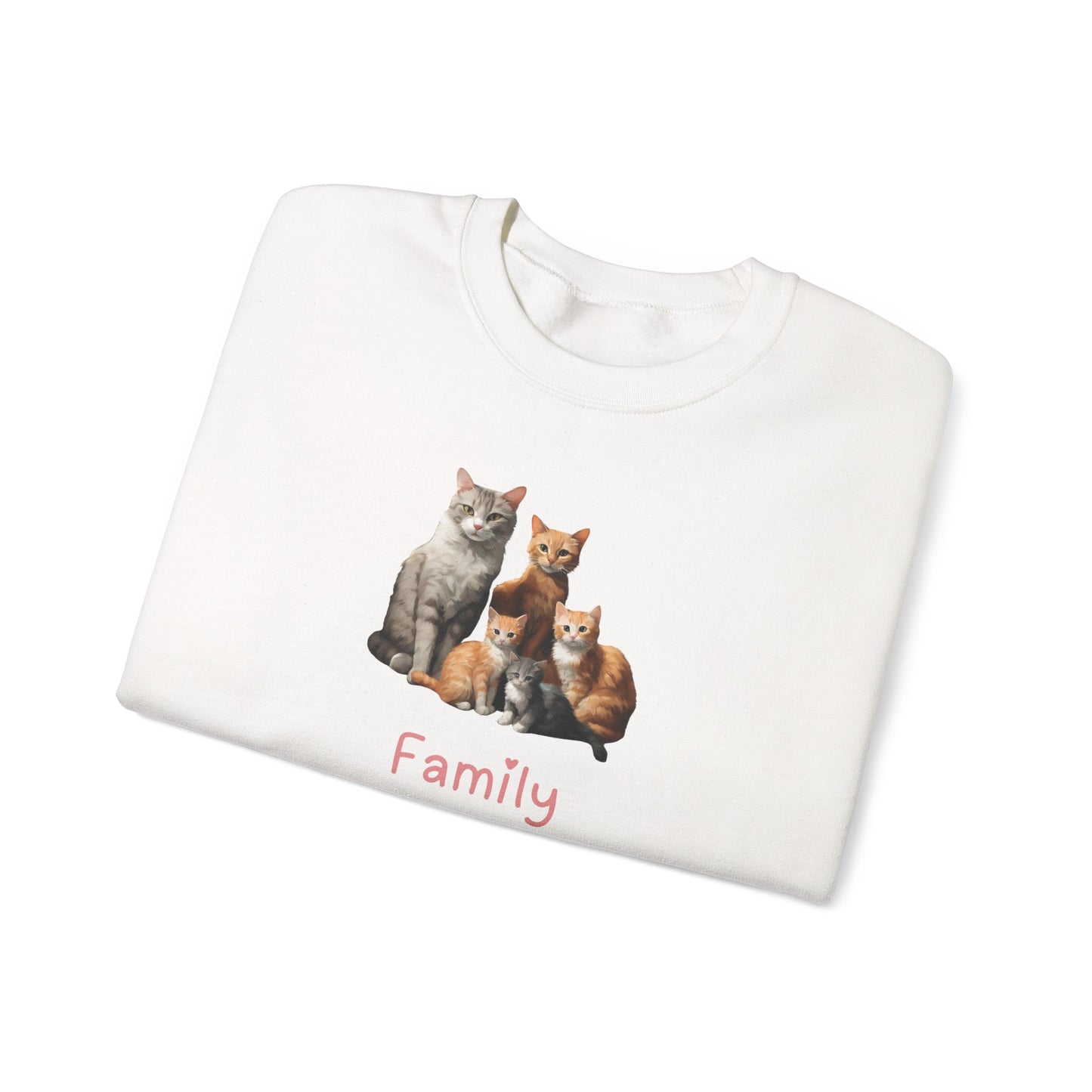 Cat Family  Unisex Crewneck Sweatshirt