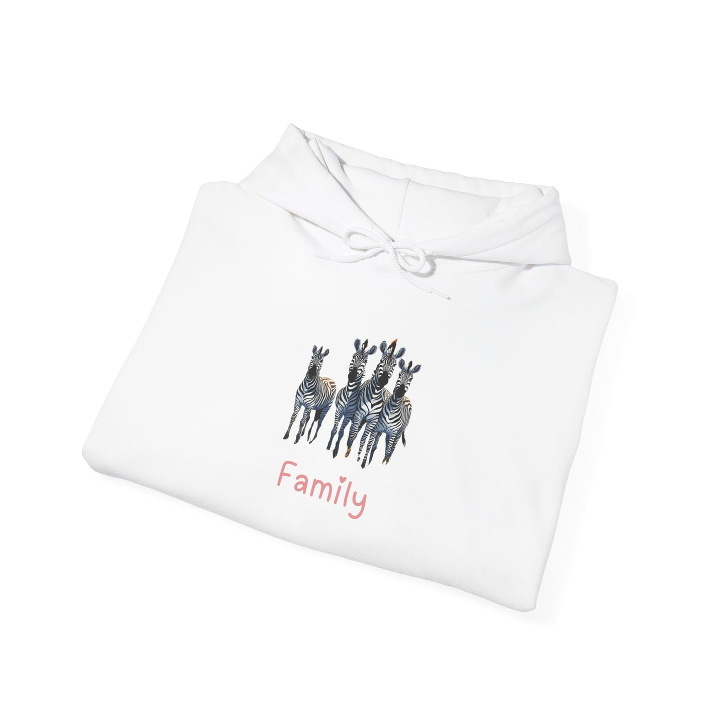 Zebra Family Unisex Hooded Sweatshirt