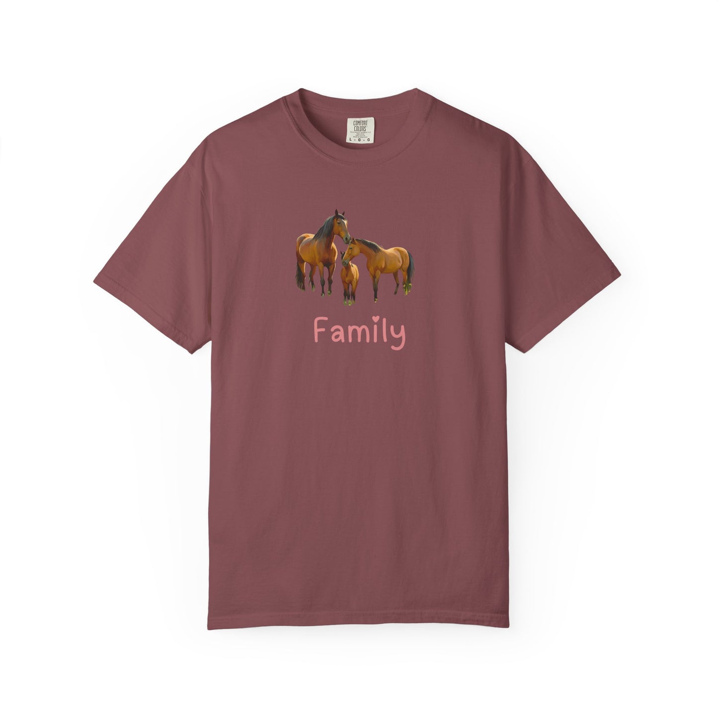 Horse Family Unisex Garment-Dyed T-Shirt