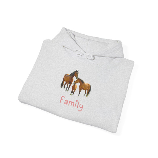 Horse Family Unisex Hooded Sweatshirt