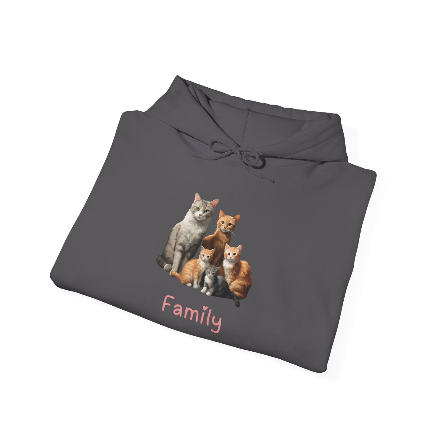 Cat Family Unisex Hooded Sweatshirt