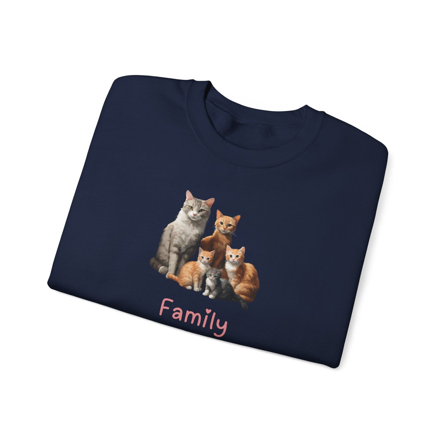 Cat Family  Unisex Crewneck Sweatshirt